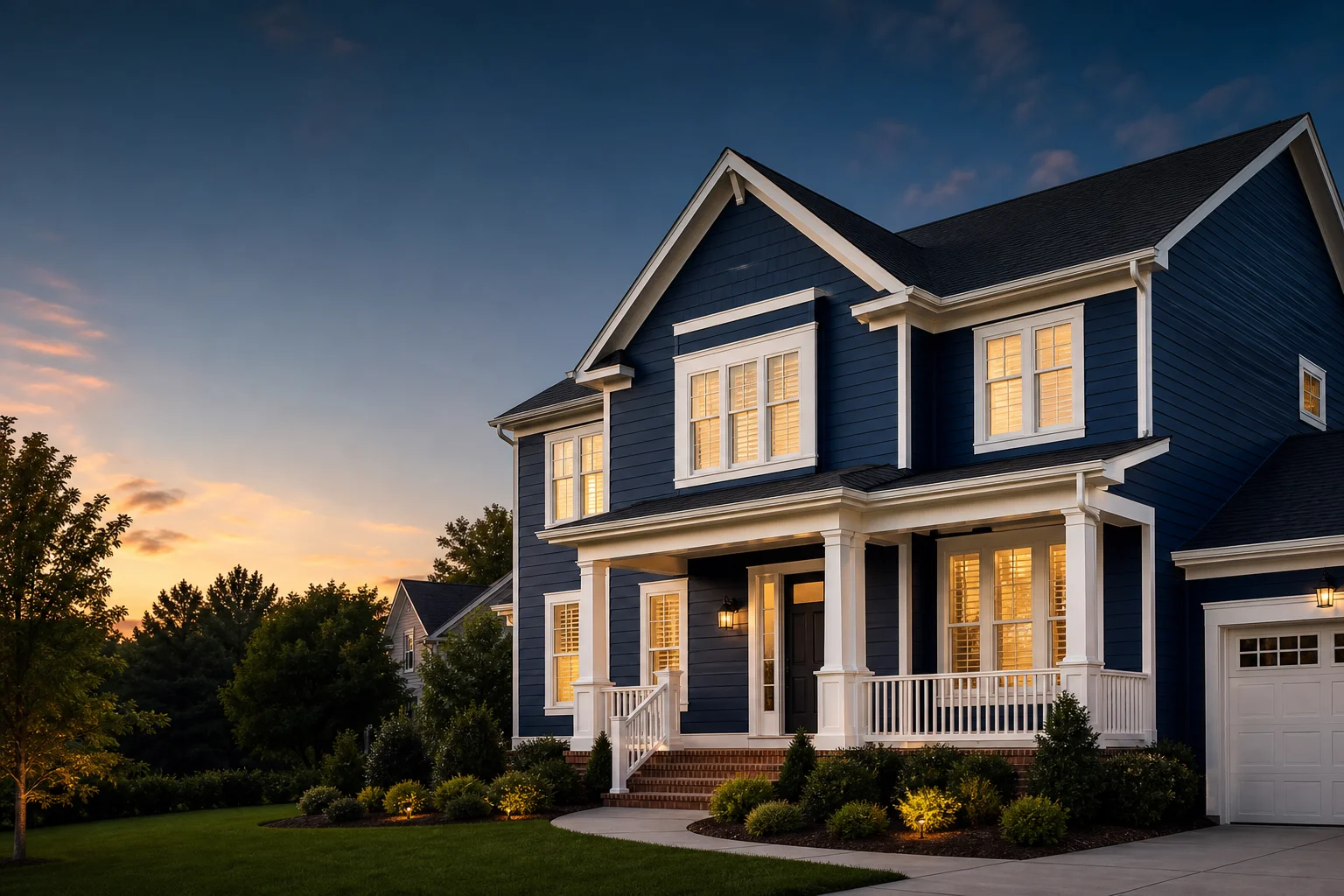 restored luxury house exterior